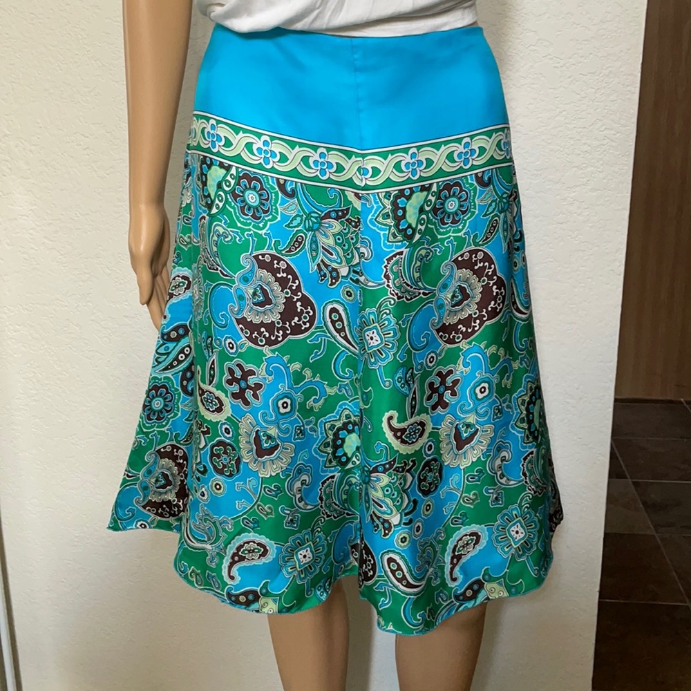 Banana Republic Paisley Silk Skirt
